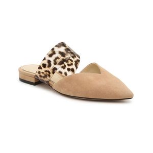 Beige/brown/animal print Mules